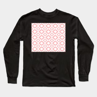 Abstract geometric pattern - pink and white. Long Sleeve T-Shirt